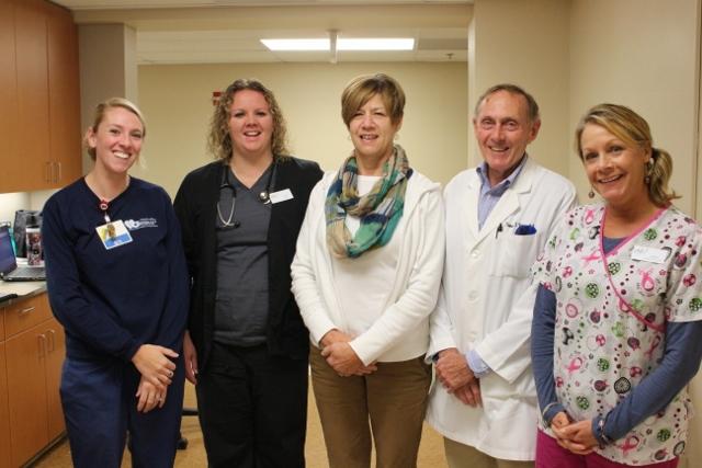 Dr. Thomas Viner and staff members at VGH