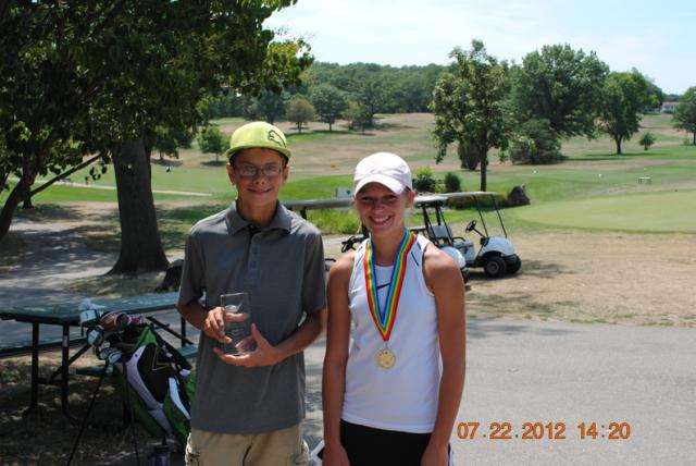 Tyler Stueck & Lauren Tandy placed in the CR Junior Optimist Golf tourney