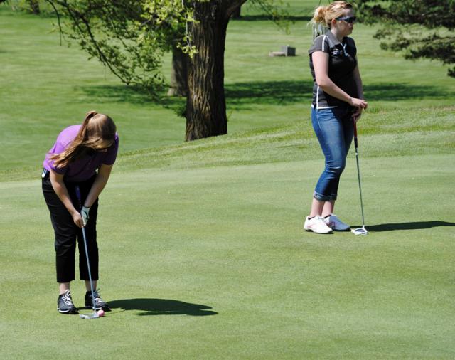 Freshman Lindsey Miller made her varsity debut at S. Tama.