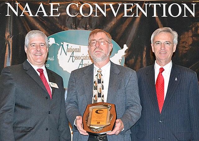 Ken Couture, 2011-2012 NAAE President, Duane Fisher, and Glenn Sims of the FFA Foundation.