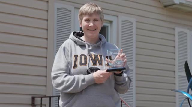 Emily Sexton one of Tilford Elementary's 4th Grade Teachers was honored for her work with students