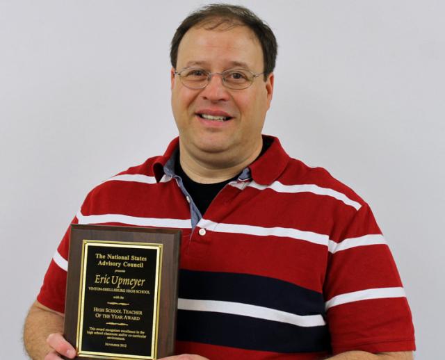 Teacher of the Year: Eric Upmeyer's courage in teaching tolerance inspired former student's letter.
