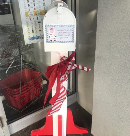 The mailbox for letters to Santa has been delivered by the elves located at LaGrange Pharmacy