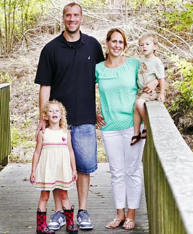 Stacey Kinney with her family.