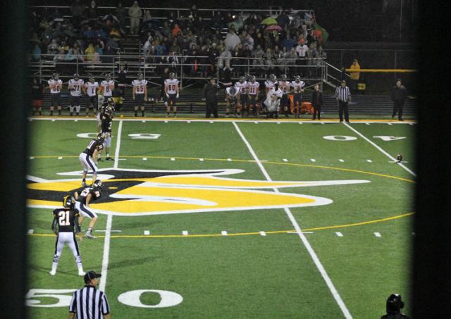 The Vikings played their second game in the rain during Friday's loss to W. Delaware.