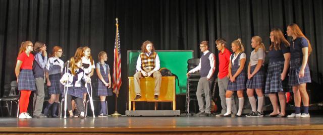 The cast of School House Rock perform the musical at the High School this weekend