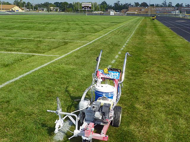 With scoreboard, lights and press box repaired, the VS football field is ready for Friday's game.