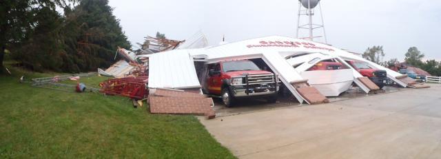 Garrison's Emergency Services building 10 years ago was completely flattened