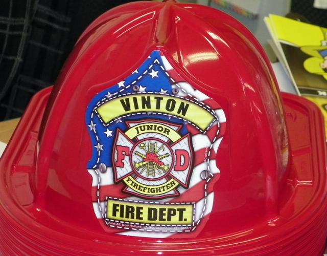 Preschoolers received these fire hats today.