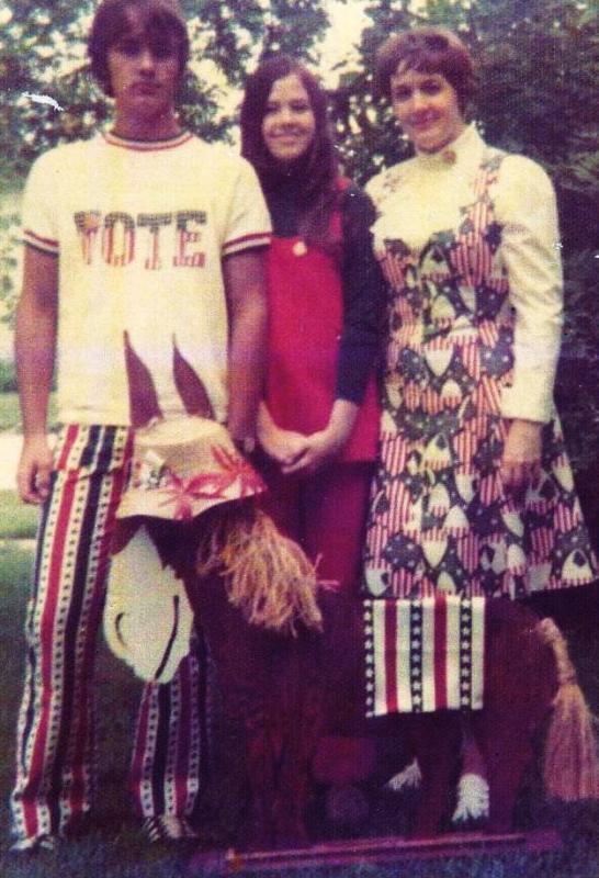 Tony, Mary & Hope Rogers in 1972, still involved in politics