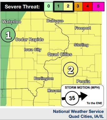Map for Friday Afternoon Weather (Scroll to the right for more images)
