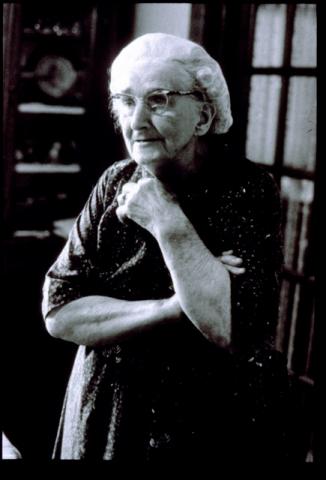 Frieda Geiken 1983, at her home in Vinton