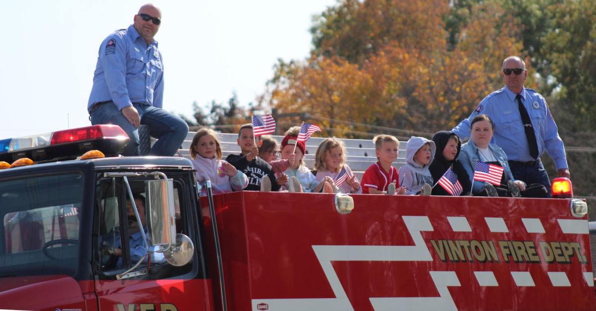 Fire Prevention Week brought awareness and fun to local children courtesy of the Vinton Fire Department