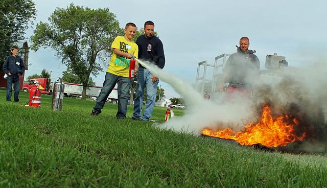 Safety Day lessons included farm equipment and animal lessons, as well as fire safety.