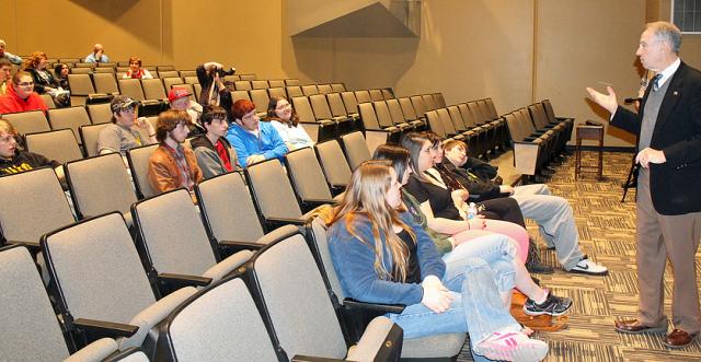 VSHS seniors had many questions for Sen. Charles Grassley.