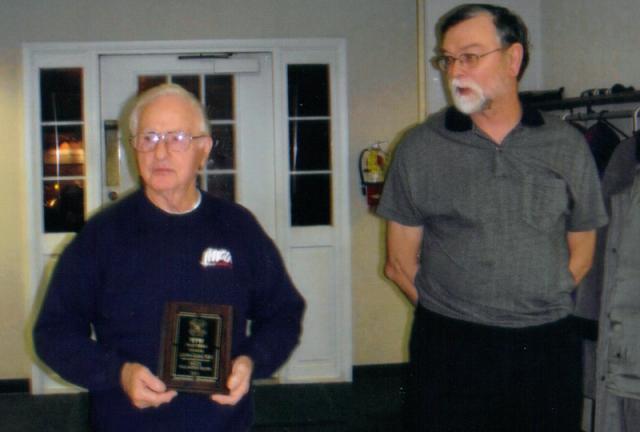 John Gualtier left and VFW Commander Dale Henry