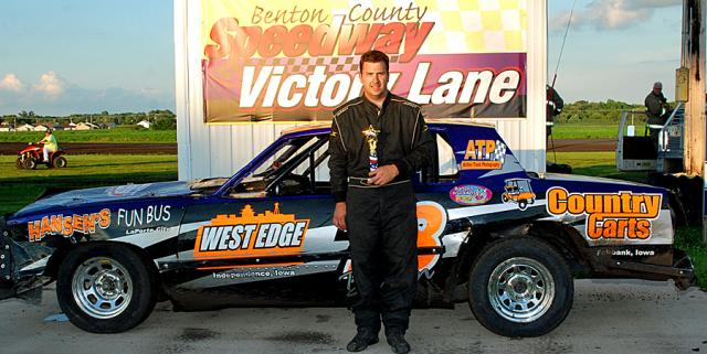 Matt Brown again won the Hobby Stock feature in Vinton, June 27.