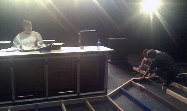 Director Jill Lockard-Bopp researching 1950's lighting, the era of the play