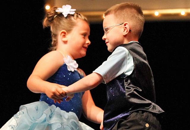 'Stars to Be:' Kindergartners Emerson Fleming & Matthew Bookmeier dance together.