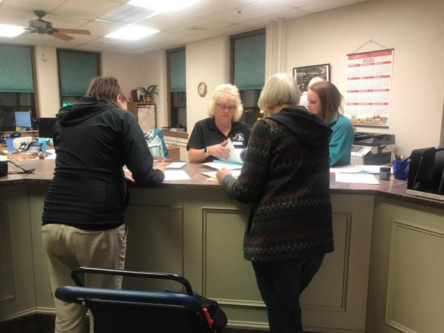 The end of a long election day in the Auditor's Office