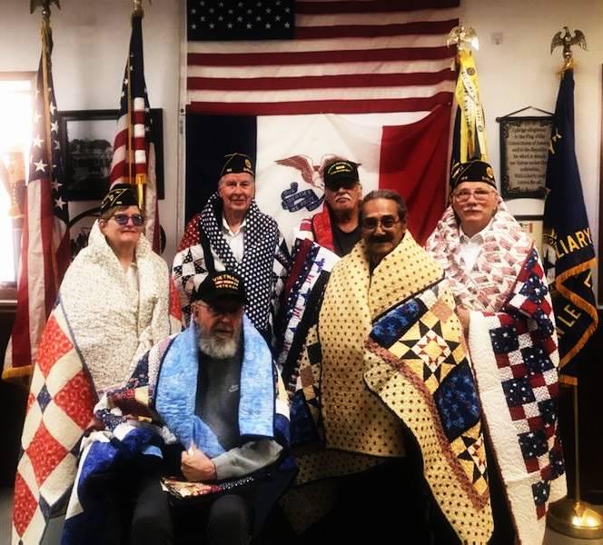 Quilts of Valor presents Six Veterans with Quilts