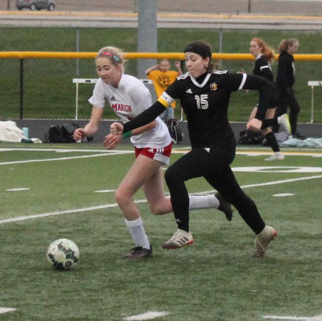 Vikette Lucy Howes-Vonstein had a pair of goals Friday night against Marion.