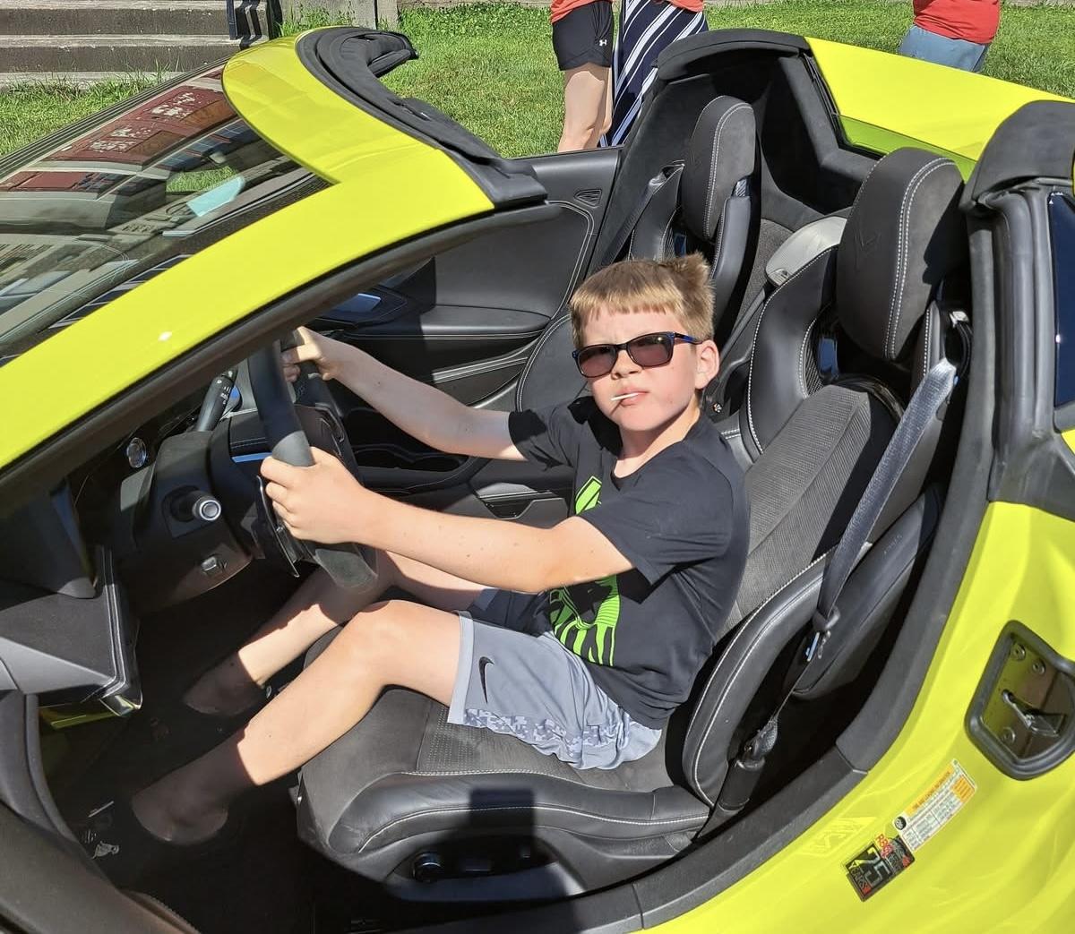 This little guy thought this car should go home with him!