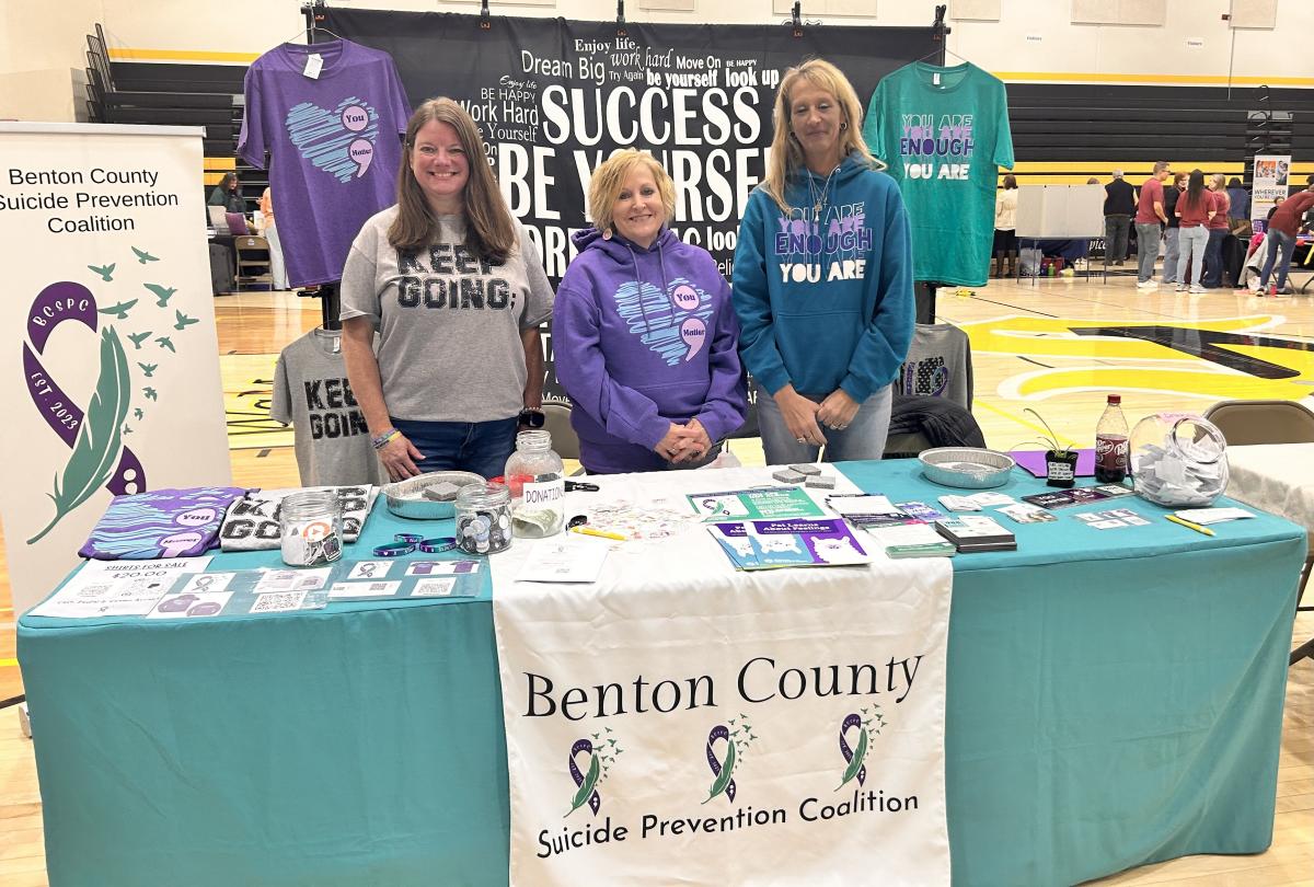 Benton County Suicide Prevention Coalition, offered support for attendees at this year's Health Fair. Click to read article