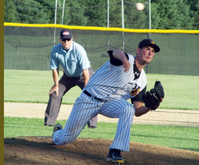 Jake Dyson was one of three Viking pitchers in loss to Hudson.
