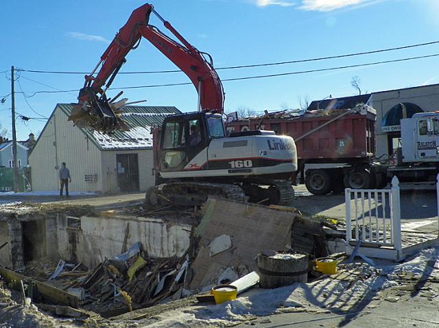 The former Jolly's Pizzeria building has been demolished to make room for more parking at JQS.