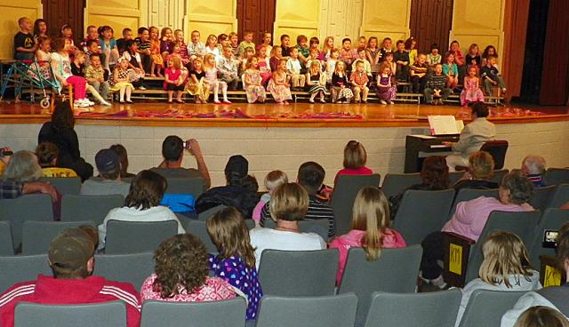 Many in the audience captured the Kindergarten concert with their cameras, or phones.