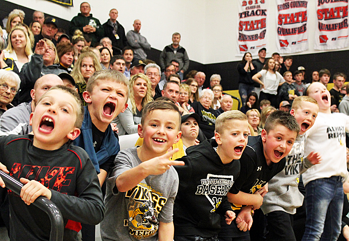 The youngest VS fans were among those cheering the loudest as the Vikings won their District opener.