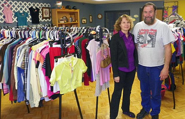 Kathy Hulse and Tim Westemeier are the owners of KT's Kloset, Vinton's new used clothing store.