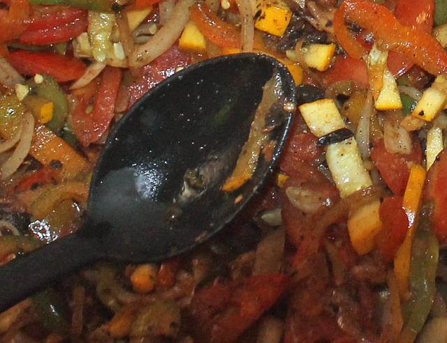 The vegetable fijata is among the buffet favorites at La Reyna on Monday and Wednesdays.