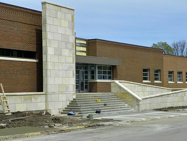 The temporary fence surrounding the new LEC has been removed; the building will soon open.