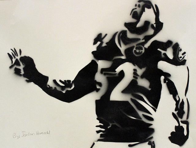 Jordan Womochil created this tribute to Ravens linebacker Ray Lewis in art class at VSHS.