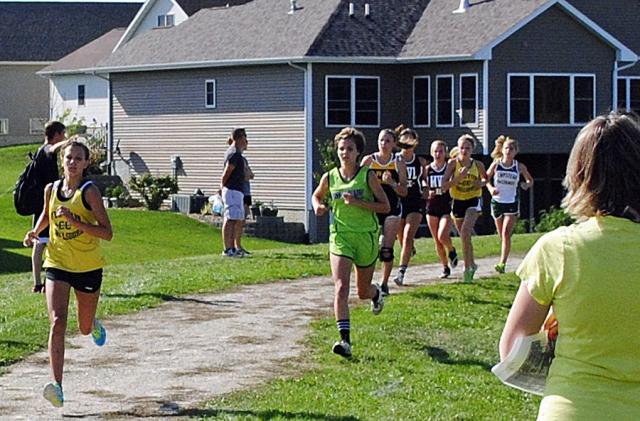 Familiar sight: VSHS freshman Lily Horst won her first high school cross country race.