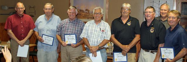 These Lions received 25 and 50 year milestone awards.