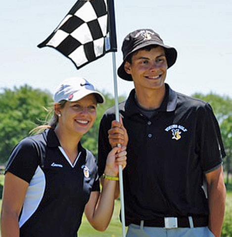6th at State Co-Ed Meet: VS seniors Lauren Tandy and Tyler Stueck.