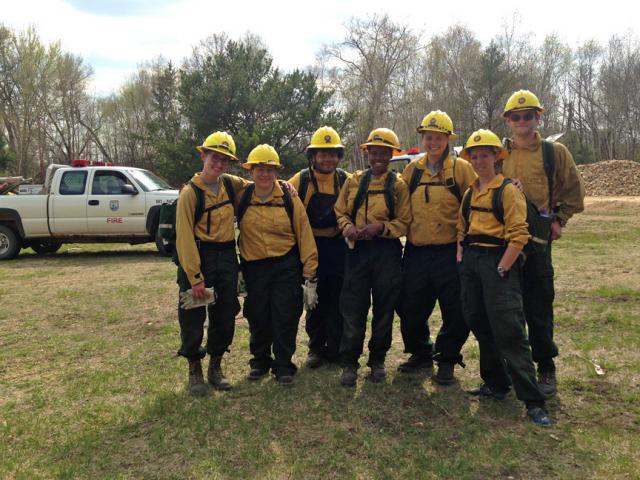 Maple 1 after completing a day of field training to become type 2 wildland firefighters