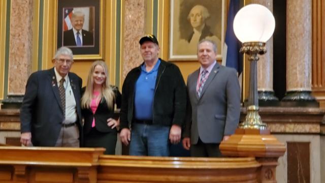 Rep. Dave Maxwell, Rep. Tom Gerhold, Abby Maas and Jim Johnson