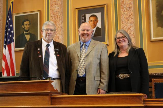 Pictured here is Rep. Maxwell, Doug Martin and Rep. Pettengill.