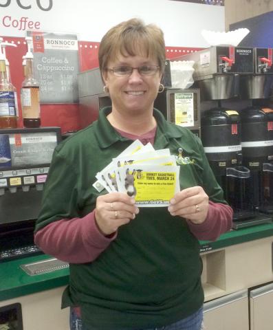 Donkey Basketball ticket winners: Jeremy Novotny,Lyle Geater,Brenda Duffy,Amanda Dedrick & Caleb S.