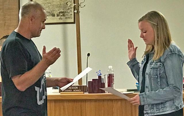 Melissa Schwan officially sworn in as Vinton City Clerk, 1st day on duty October 5th