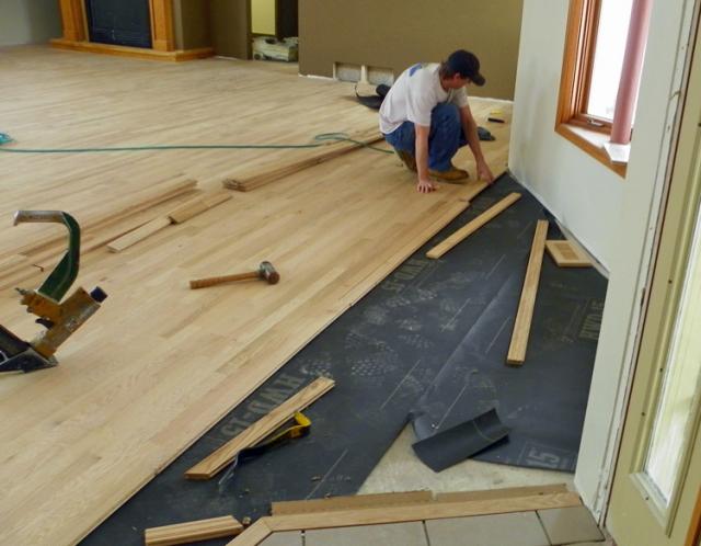 A wood floor will cover the main area of the Benton County Nature Center.