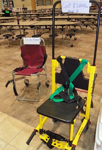 The NBA Crew Foundation is raising funds for chairs to safely carry patients up steps or hills.