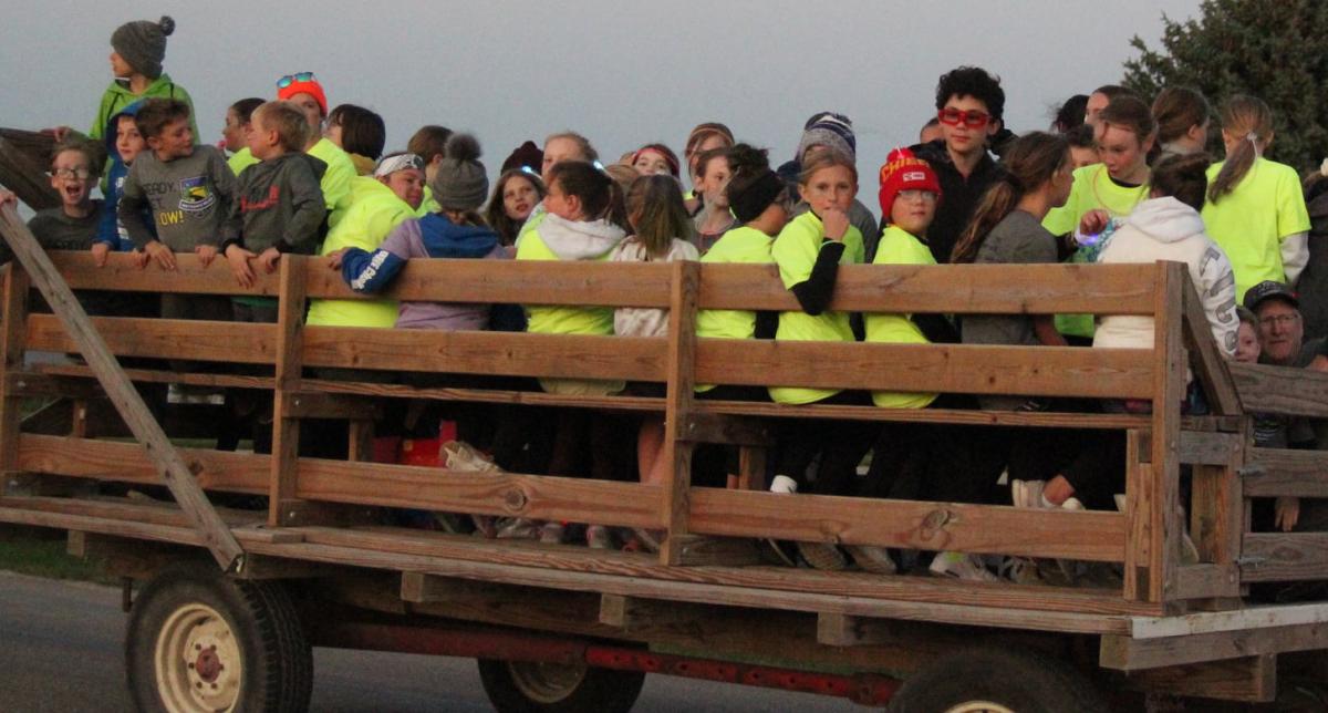 Just a few of the participants in the Glow Fun Run