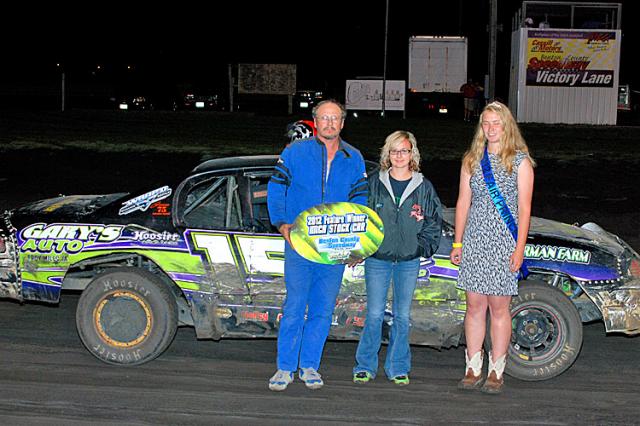 Norm Chesmore won the Stock Car Feature Sunday in Vinton.