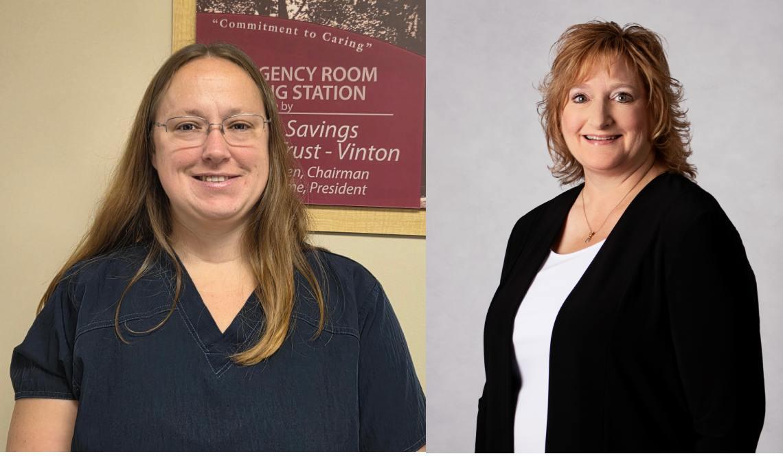 Brandi Bresson and Tina Eden two of the 100 Great Iowa Nurses. Click to read article