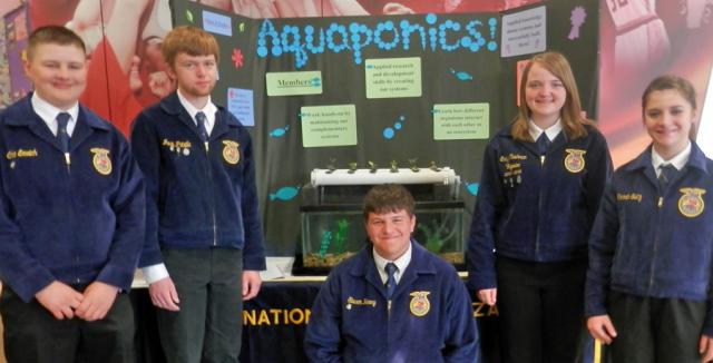 These VS FFA members worked on the hydroponics display.